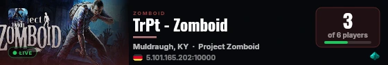 TrPt - Zomboid live status badge