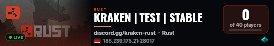 KRAKEN | TEST | STABLE live status badge