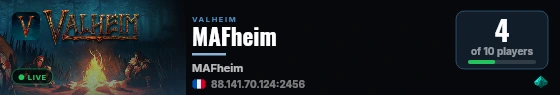 MAFheim live status badge