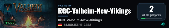 RGC-Valheim-New-Vikings live status badge