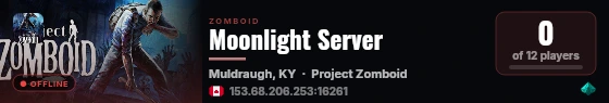 Moonlight Server live status badge
