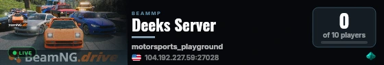 Deeks Server live status badge
