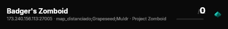 Badger's Zomboid live status badge