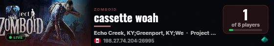 cassette woah live status badge