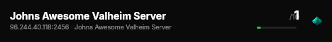 Johns Awesome Valheim Server live status badge