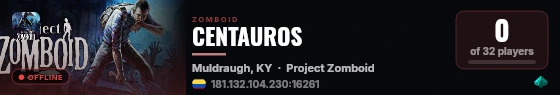 CENTAUROS live status badge