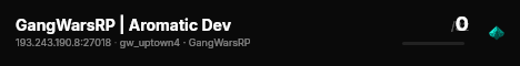 GangWarsRP | Aromatic Dev live status badge