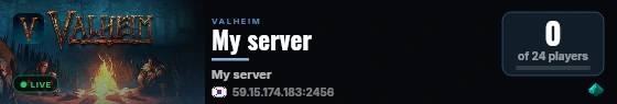 My server live status badge