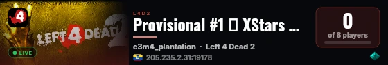 Provisional #1 ✦ XStars ✦ Dark Carnival [5-5] live status badge