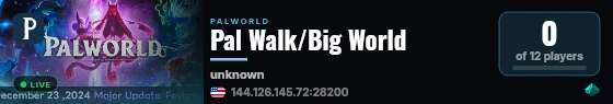 Pal Walk/Big World live status badge