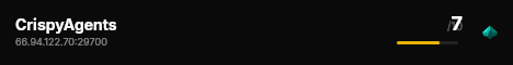 CrispyAgents live status badge
