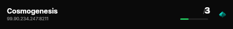 Cosmogenesis live status badge