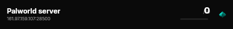 Palworld server live status badge