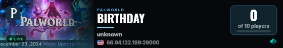 BIRTHDAY live status badge