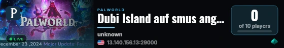 Dubi Island auf smus angelehnt live status badge