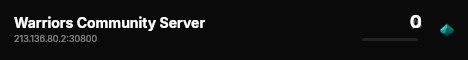 Warriors Community Server live status badge