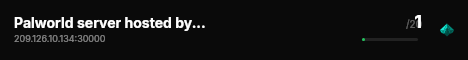 Palworld server hosted by G-Portal live status badge