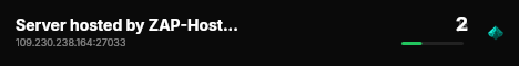 Server hosted by ZAP-Hosting.com live status badge