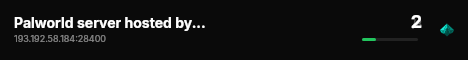 Palworld server hosted by G-Portal live status badge