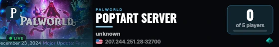 POPTART SERVER live status badge