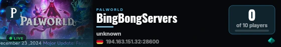 BingBongServers live status badge
