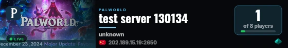 test server 130134 live status badge