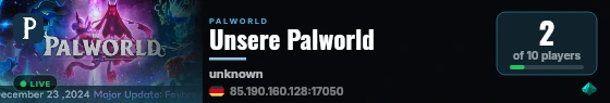 Unsere Palworld live status badge