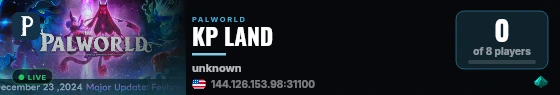 KP LAND live status badge