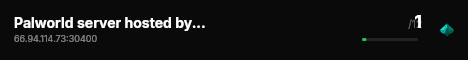 Palworld server hosted by G-Portal live status badge