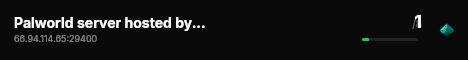 Palworld server hosted by G-Portal live status badge