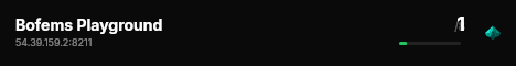 Bofems Playground live status badge