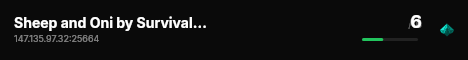 Sheep and Oni by SurvivalServers.com live status badge
