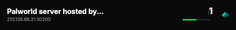 Palworld server hosted by G-Portal live status badge