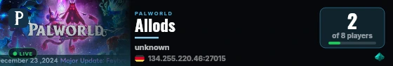 Allods live status badge
