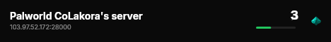 Palworld CoLakora's server live status badge