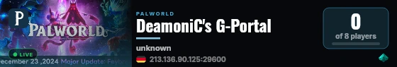 DeamoniC's G-Portal live status badge