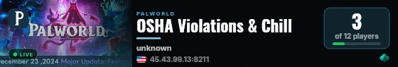 OSHA Violations & Chill live status badge