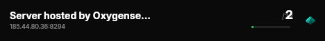 Server hosted by Oxygenserv.com live status badge