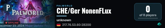 CHE/Ger NonenFLux live status badge
