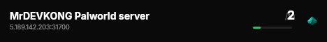 MrDEVKONG Palworld server live status badge