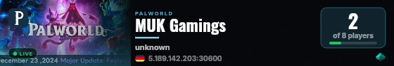 MUK Gamings live status badge