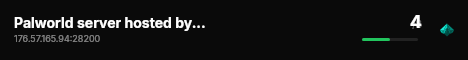 Palworld server hosted by G-Portal live status badge