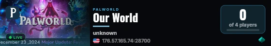 Our World live status badge