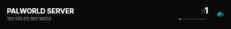PALWORLD SERVER live status badge