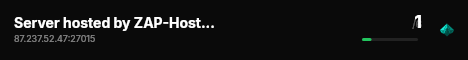Server hosted by ZAP-Hosting.com live status badge