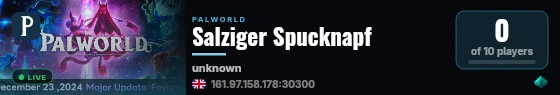 Salziger Spucknapf live status badge