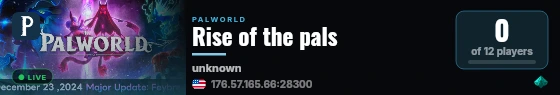 Rise of the pals live status badge