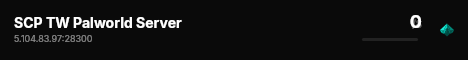 SCP TW Palworld Server live status badge
