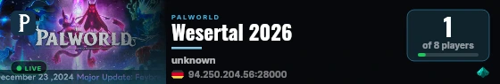 Wesertal 2026 live status badge