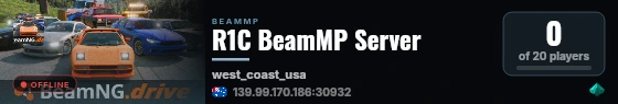 R1C BeamMP Server live status badge